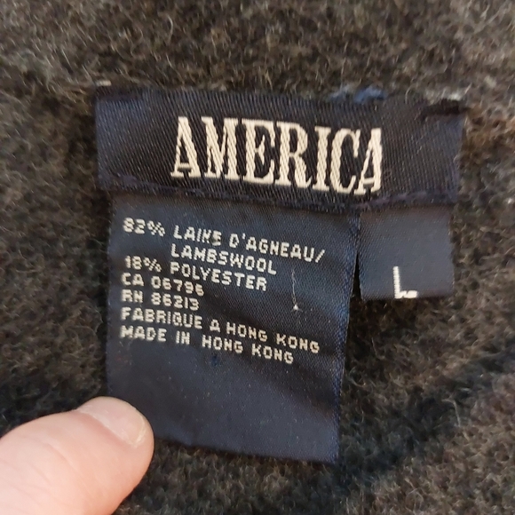 America lambswool men sweater size L - Picture 3 of 4